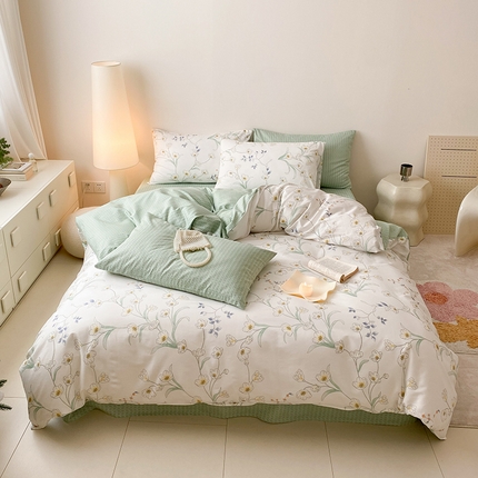 91家纺网 家纺一手货源 找家纺 慕希家纺 2025新款全棉13372印花四件套 沁园春