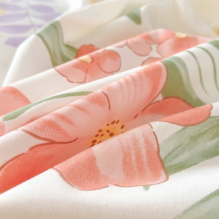 91家纺网 家纺一手货源 找家纺 元元被芯 2025新款40支13372全棉印花全棉床单 半夏