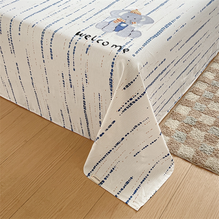 91家纺网 家纺一手货源 找家纺 笙意家纺2025新款全棉老粗布单品单床单 流星雨-兰