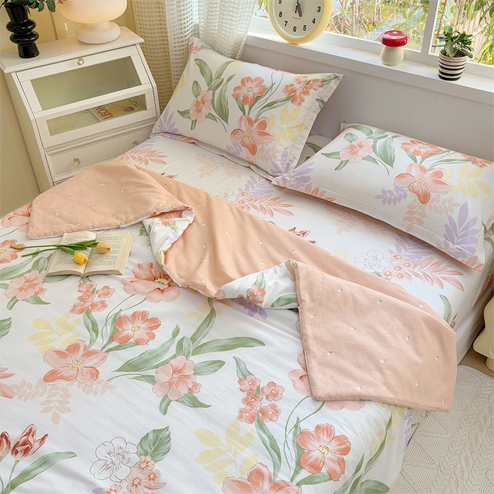 91家纺网 家纺一手货源 找家纺 2025新款40支13372全棉印花夏被 半夏