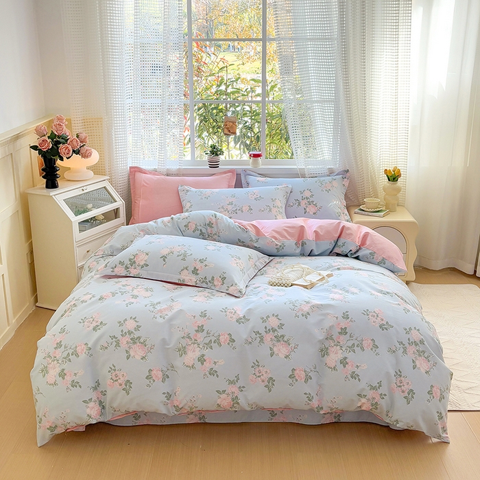 91家纺网 家纺一手货源 找家纺 元元被芯 2025新款40支13372全棉印花全棉三件套 初妤