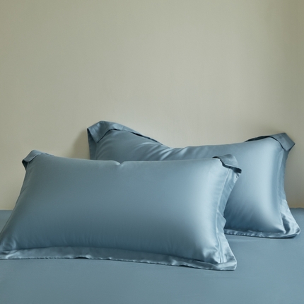 91家纺网 家纺一手货源 找家纺 618家纺 2025新款60S100支兰精天丝单品-枕套 天丝石墨绿