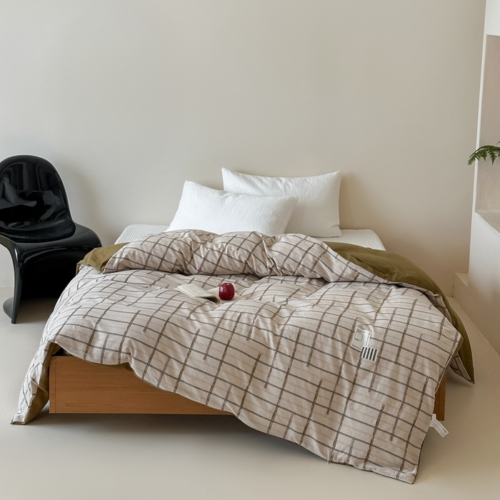 91家纺网 家纺一手货源 找家纺 （总）月夏 2025新款全棉双层纱被套全棉被套单被套