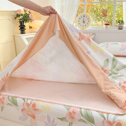 91家纺网 家纺一手货源 找家纺 （总）元元被芯 2025新款40支13372全棉印花全棉隐藏式夹棉被套