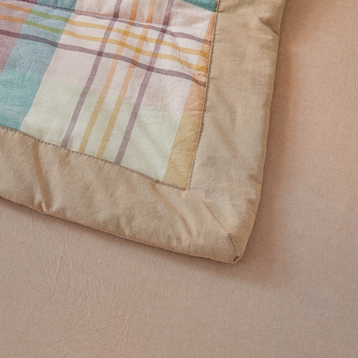 91家纺网 家纺一手货源 找家纺 猎鹿人家纺2025新款A类无印风水洗棉新疆棉花夏被 旭日