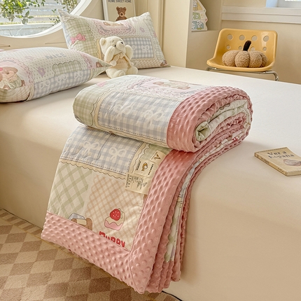 91家纺网 家纺一手货源 找家纺 （总）梦依依 2025新款40支全棉豆豆被大豆被夏被春秋被子被芯 加微信送买家秀