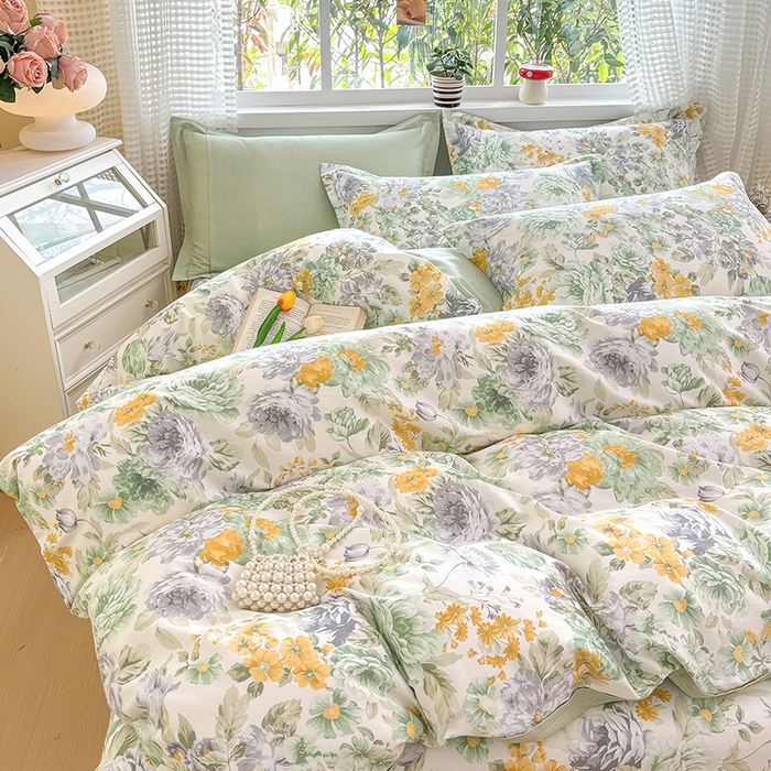 91家纺网 家纺一手货源 找家纺 元元被芯 2025新款40支13372全棉印花全棉四件套 亦语