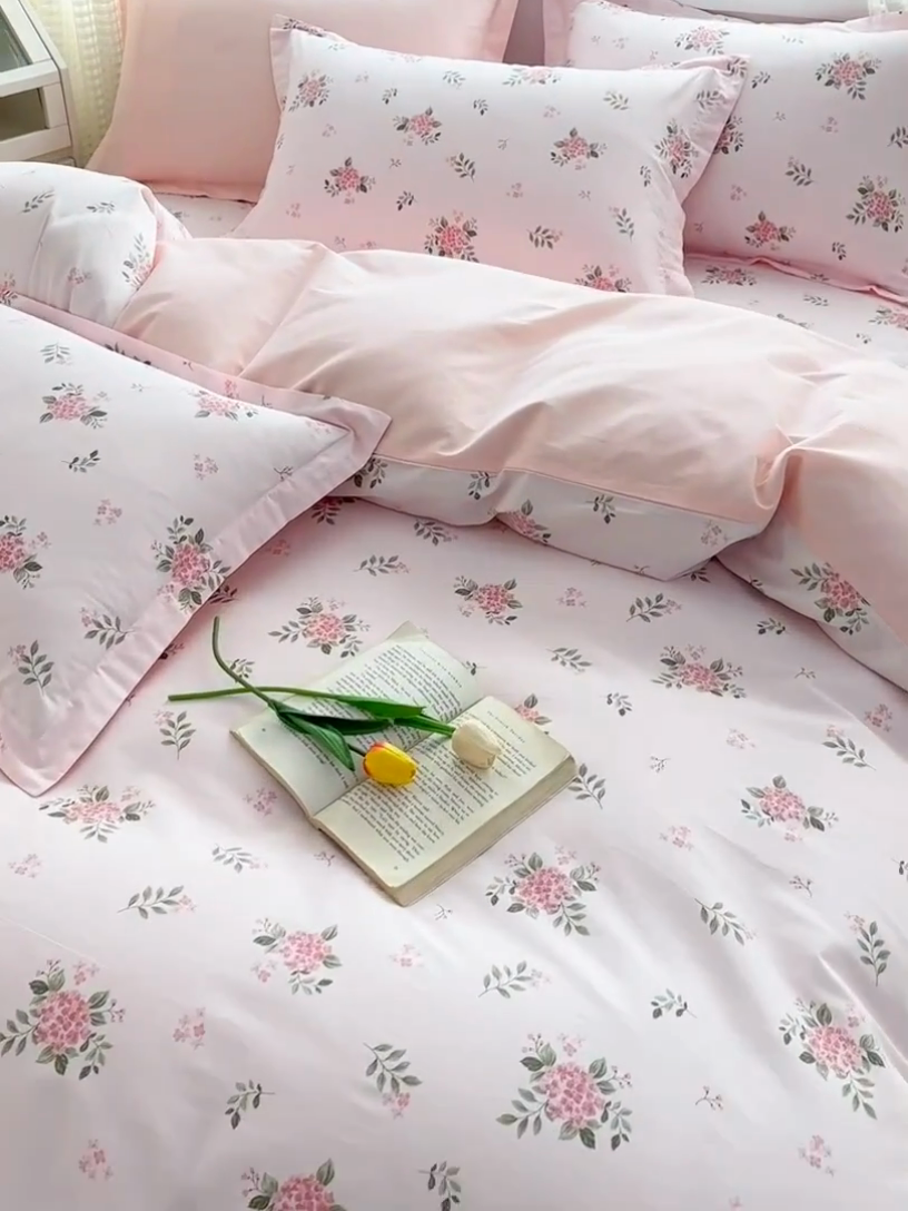 91家纺网 家纺一手货源 找家纺 元元被芯 2025新款40支13372全棉印花全棉四件套 诗雨