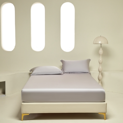 91家纺网 家纺一手货源 找家纺 618家纺 2025新款60S100支兰精天丝单品-单床笠 天丝银河灰