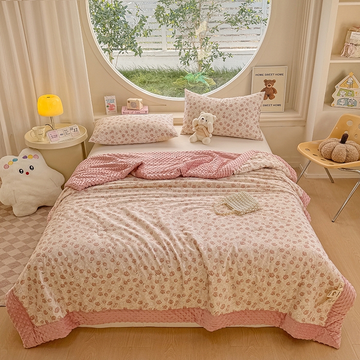 91家纺网 家纺一手货源 找家纺 梦依依 2025新款40支全棉豆豆被大豆被夏被春秋被子被芯 加微信送买家秀 莫里小院