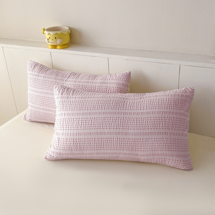 91家纺网 家纺一手货源 找家纺 （总）老K (原美阁） 2025新款亲肤舒适针织棉泡泡纱简单款单枕套