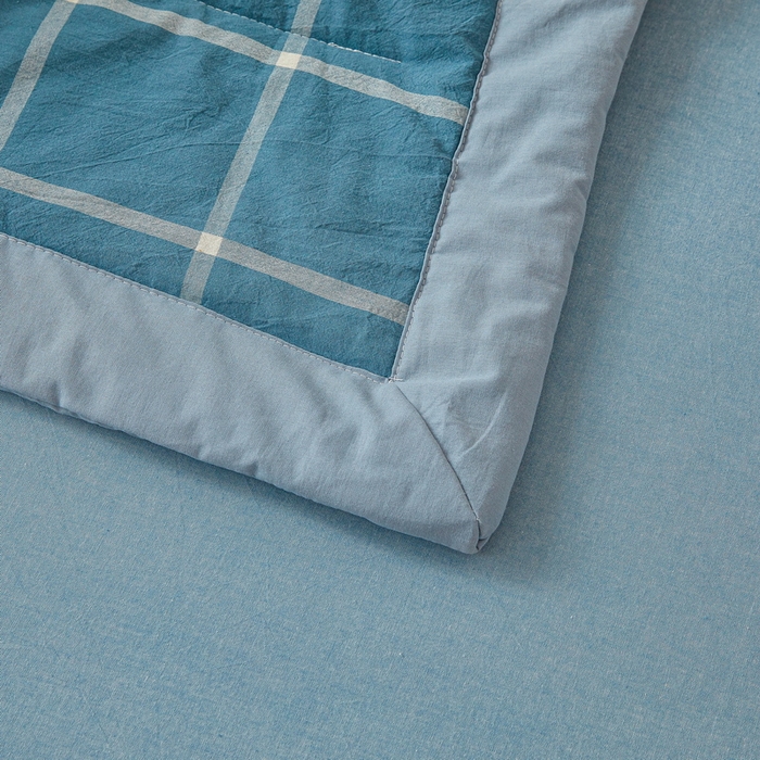 91家纺网 家纺一手货源 找家纺 猎鹿人家纺2025新款A类无印风水洗棉新疆棉花夏被 马卡龙