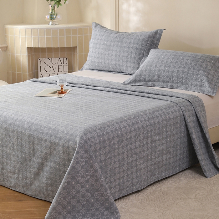 91家纺网 家纺一手货源 找家纺 幸嘉轩2025新款亲肤舒适床单三件套 如梦