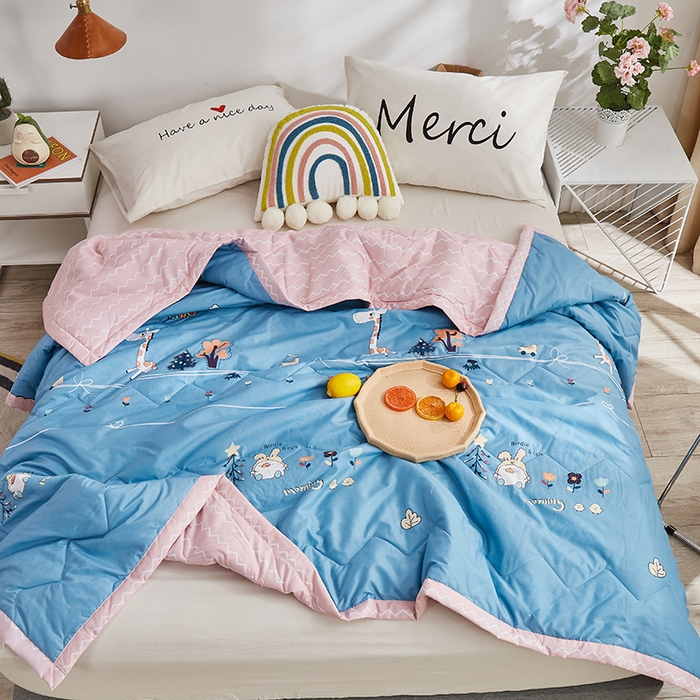 91家纺网 家纺一手货源 找家纺 元元被芯 2025新款亲肤舒适磨毛印花夏被被子被芯 迷你鹿