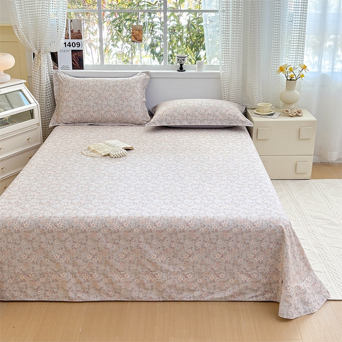 91家纺网 家纺一手货源 找家纺 元元被芯 2025新款40支13372全棉印花全棉床单 茉莉