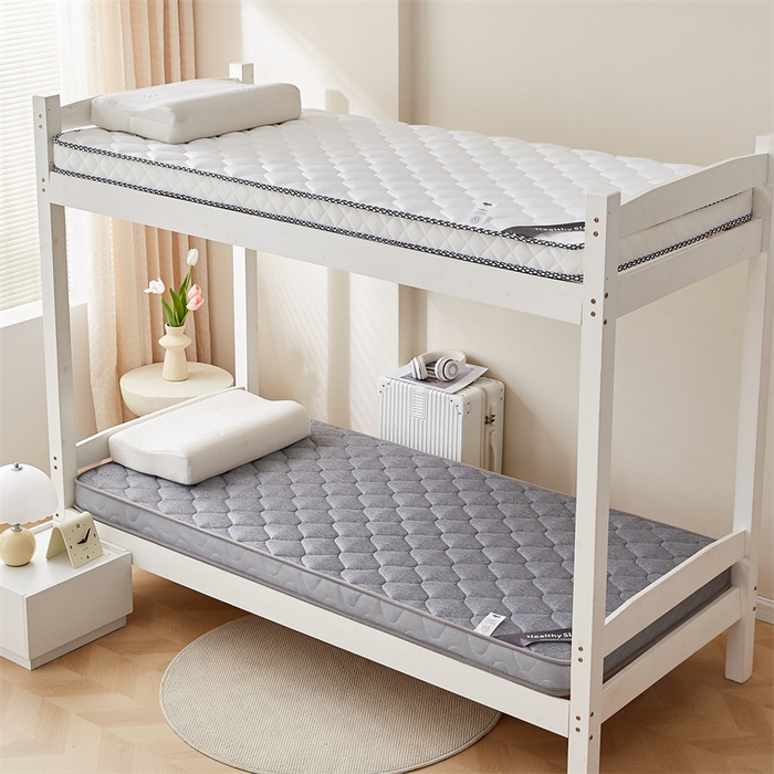 91家纺网 家纺一手货源 找家纺 艺博床垫 2025新款25D学生立体海绵床垫终版 格子灰