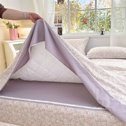 91家纺网 家纺一手货源 找家纺 （总）元元被芯 2025新款40支13372全棉印花全棉隐藏式夹棉被套