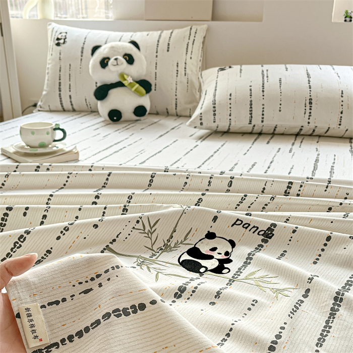 91家纺网 家纺一手货源 找家纺 笙意家纺2025新款全棉老粗布单品单床单 流星雨-灰