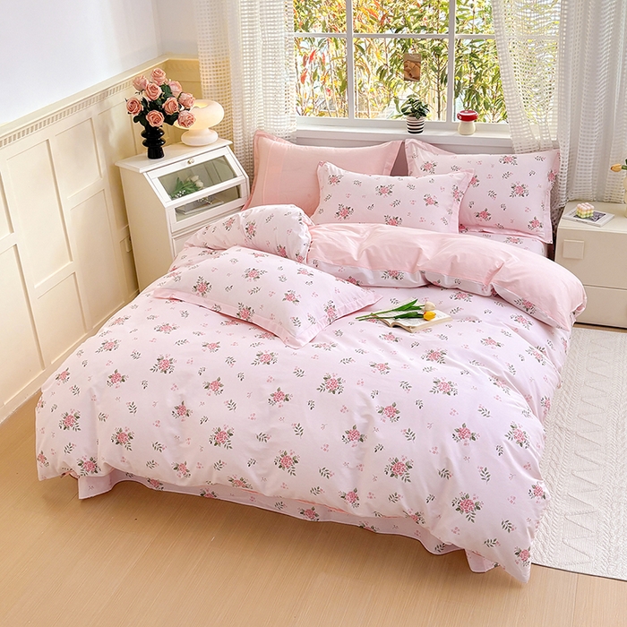 91家纺网 家纺一手货源 找家纺 元元被芯 2025新款40支13372全棉印花全棉四件套 诗雨