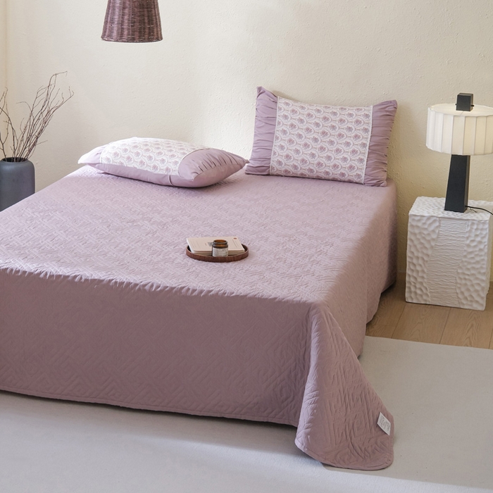 91家纺网 家纺一手货源 找家纺 布可家纺 2025新款A类法式清新褶皱印花四件套 麦哲伦