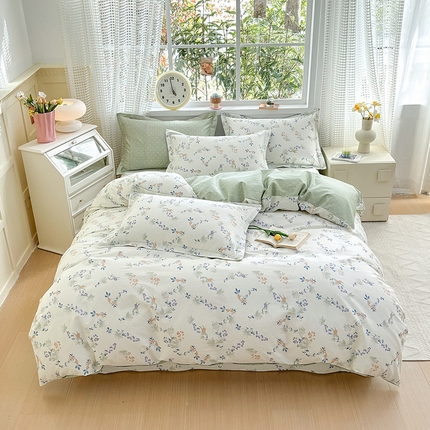 元元被芯 2025新款40支13372全棉印花全棉四件套 硕果