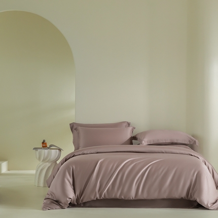 618家纺 2025新款60S100支兰精天丝单品-单被套 天丝豆沙紫