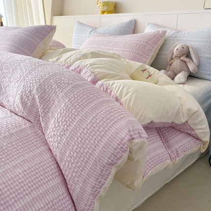 91家纺网 家纺一手货源 找家纺 （总）老K (原美阁） 2025新款亲肤舒适有氧针织棉亲肤四件套