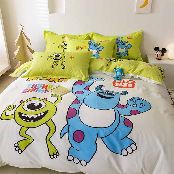 91家纺网 家纺一手货源 找家纺 典曼家纺 2025新款迪士尼大版印花卡通四件套 奥利给米