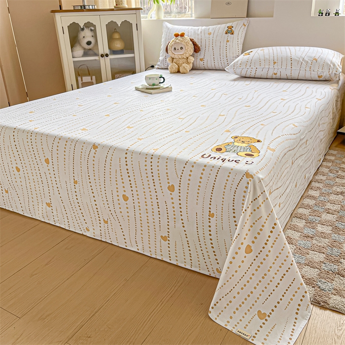 91家纺网 家纺一手货源 找家纺 笙意家纺2025新款全棉老粗布单品单床单 流心岁月-咖