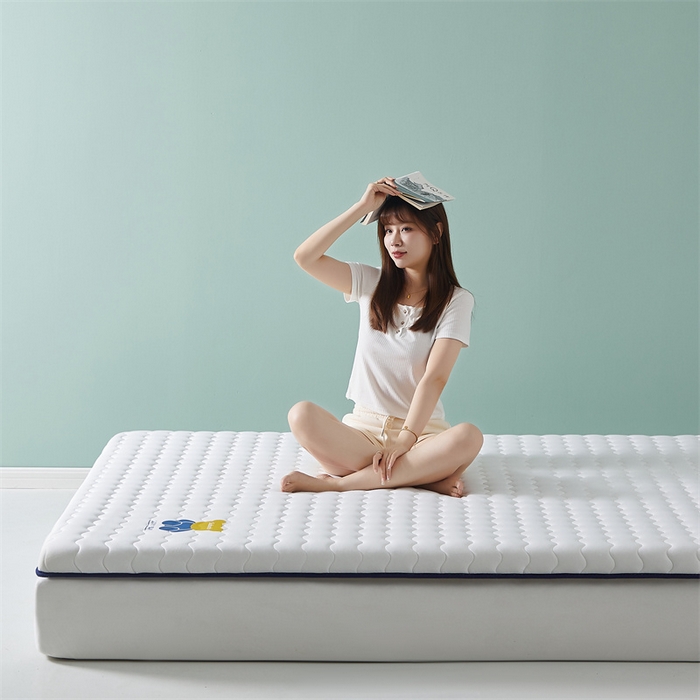 91家纺网 家纺一手货源 找家纺 2025新款A类牛奶丝大豆纤维床垫-小熊 小熊-白色（厚度9cm）