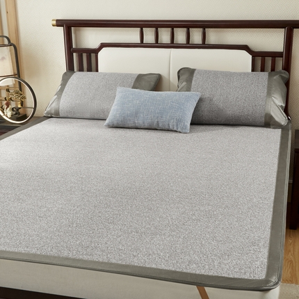 91家纺网 家纺一手货源 找家纺 席佬大  2025新款七彩藤席床席席子凉席 迷幻-灰