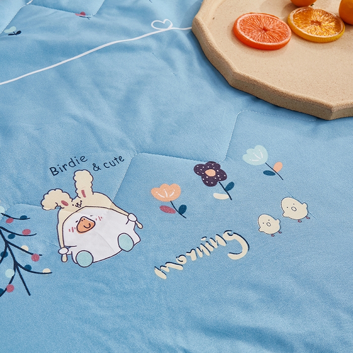 91家纺网 家纺一手货源 找家纺 元元被芯 2025新款亲肤舒适磨毛印花夏被被子被芯 迷你鹿