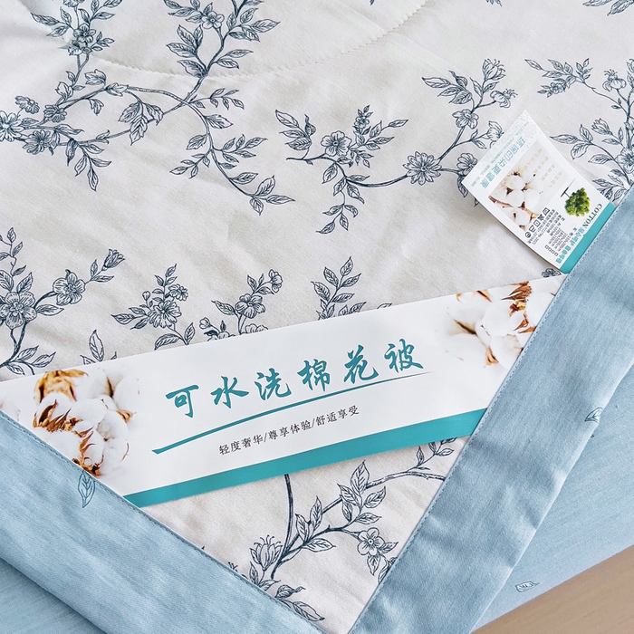 91家纺网 家纺一手货源 找家纺 鑫棉坊 【又降价啦】2025新款全棉A类印花纯棉花夏被可机洗空调被 满庭