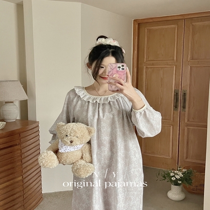 91家纺网 家纺一手货源 找家纺 （总）纽约生活 春日甜美清新睡裙•复古小花 可爱元气