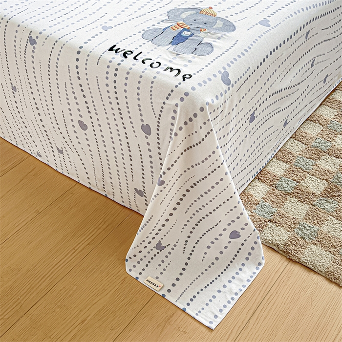 91家纺网 家纺一手货源 找家纺 笙意家纺2025新款全棉老粗布单品单床单 流心岁月-灰