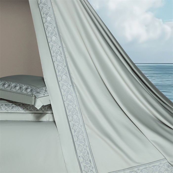 91家纺网 家纺一手货源 找家纺 高大尚婚庆馆 2025新款长绒棉四件套-简奢 简奢-水晶兰