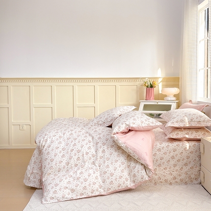 元元被芯 2025新款40支13372全棉印花全棉三件套 缘月