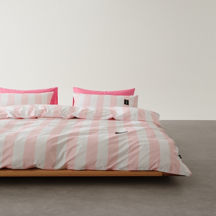 91家纺网 家纺一手货源 找家纺 棉眠 棉眠2025黑川简约条纹系列 芍药