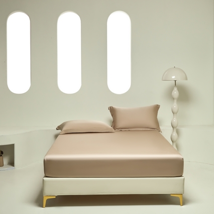 618家纺 2025新款60S100支兰精天丝单品-单床笠 天丝香槟金