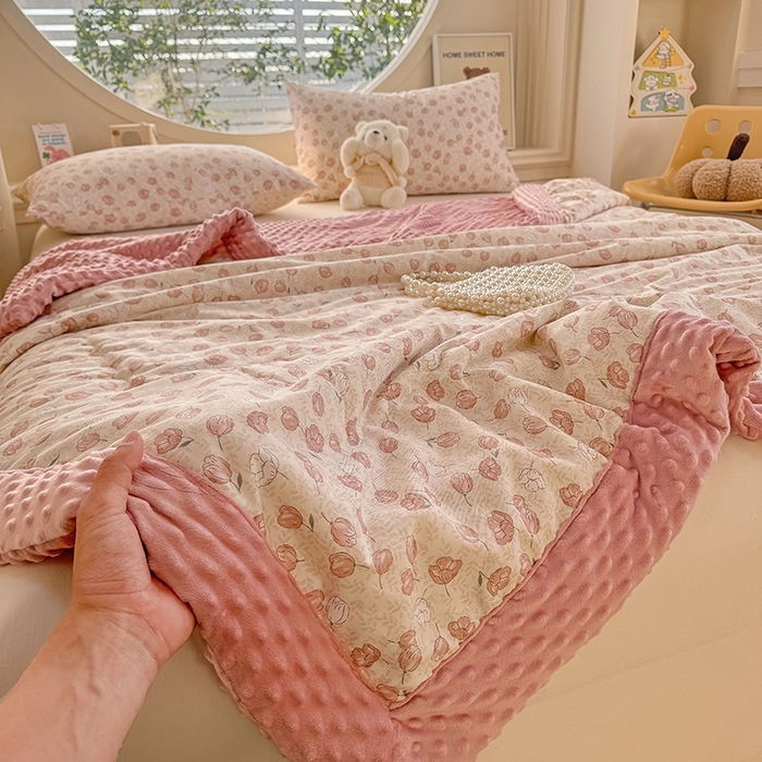 91家纺网 家纺一手货源 找家纺 梦依依 2025新款40支全棉豆豆被大豆被夏被春秋被子被芯 加微信送买家秀 莫里小院