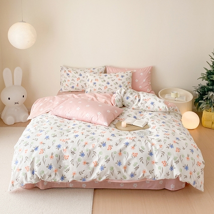 91家纺网 家纺一手货源 找家纺 慕希家纺 2025新款全棉13372印花四件套 白露