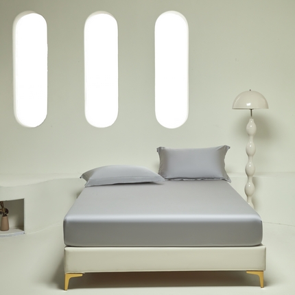 91家纺网 家纺一手货源 找家纺 618家纺 2025新款60S100支兰精天丝单品-单床笠 天丝银河灰