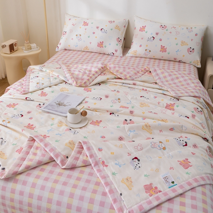 91家纺网 家纺一手货源 找家纺 鑫棉坊 【又降价啦】2025新款全棉A类印花纯棉花夏被可机洗空调被 魔法伙伴