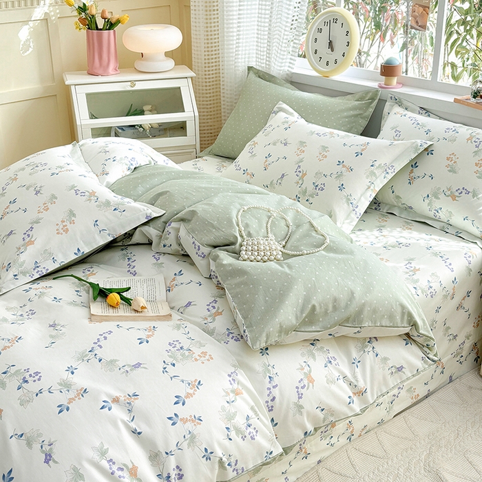 91家纺网 家纺一手货源 找家纺 元元被芯 2025新款40支13372全棉印花全棉三件套 硕果