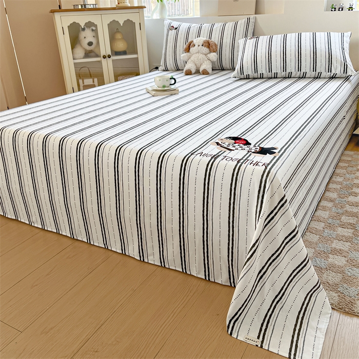 91家纺网 家纺一手货源 找家纺 笙意家纺2025新款全棉老粗布单品单床单 胡里奥-灰