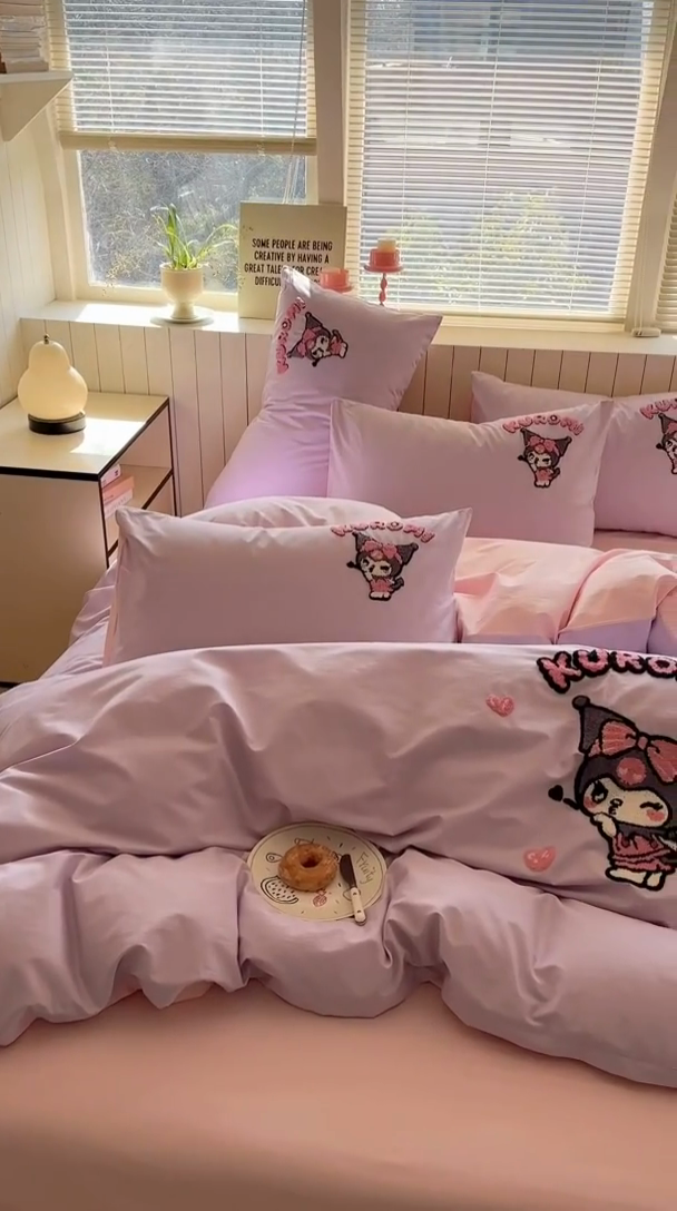 91家纺网 家纺一手货源 找家纺 金爱家 2025新款全棉毛巾绣四件套 毛巾绣-萌萌库洛米