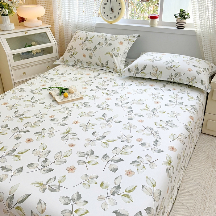 91家纺网 家纺一手货源 找家纺 元元被芯 2025新款40支13372全棉印花全棉床单 春溪