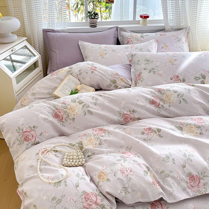 91家纺网 家纺一手货源 找家纺 元元被芯 2025新款40支13372全棉印花全棉被套 悦影