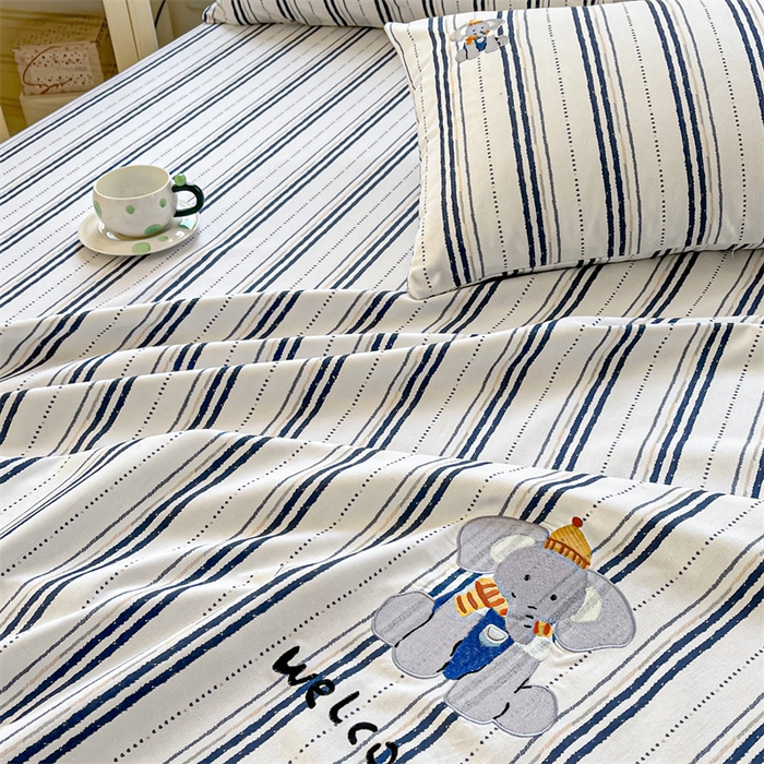 91家纺网 家纺一手货源 找家纺 笙意家纺2025新款全棉老粗布单品单床单 胡里奥-兰