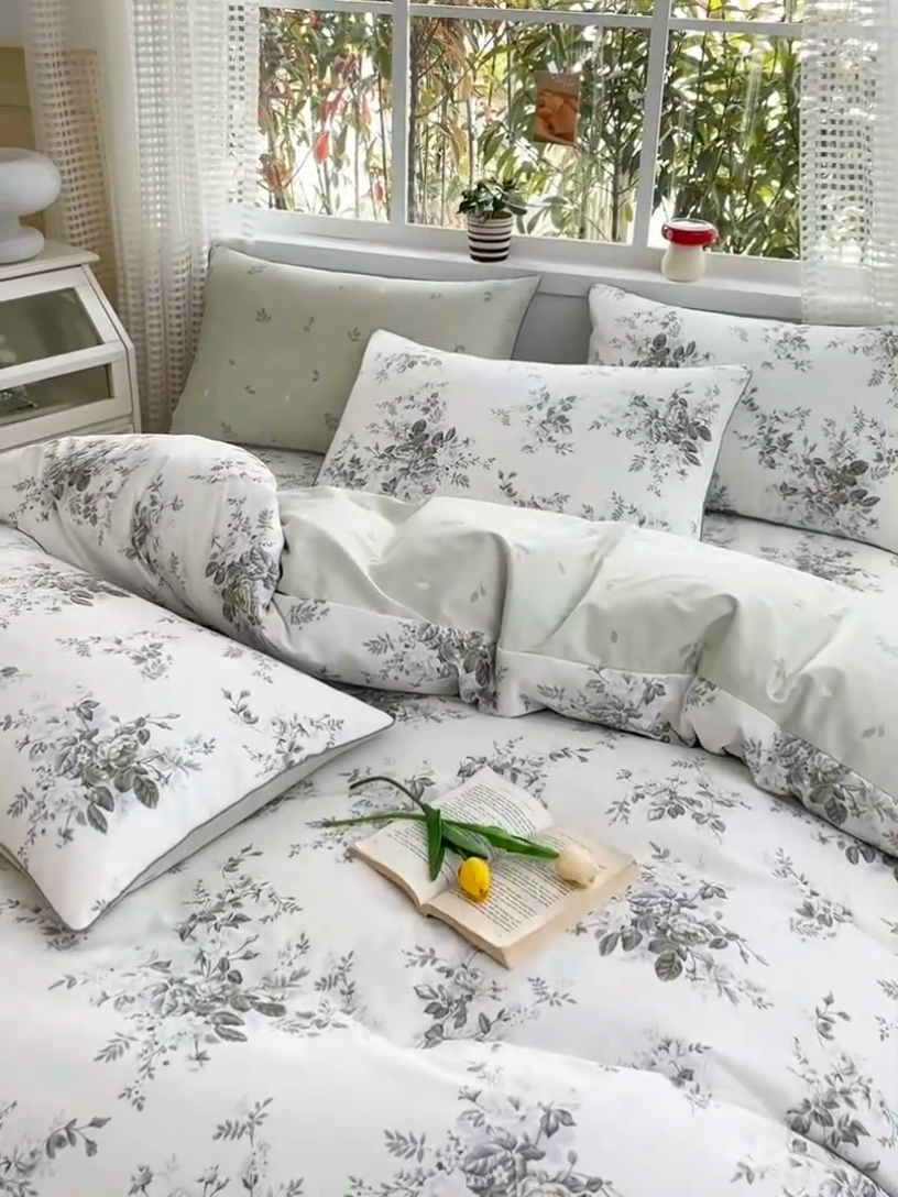 91家纺网 家纺一手货源 找家纺 元元被芯 2025新款40支13372全棉印花全棉隐藏式夹棉被套 若萱